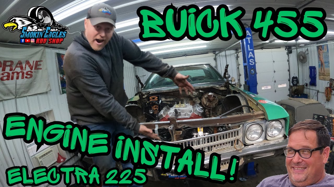 Buick 455 Engine and Transmission INSTALL!! 1971 Electra 225 #automobile #engineswap #electra