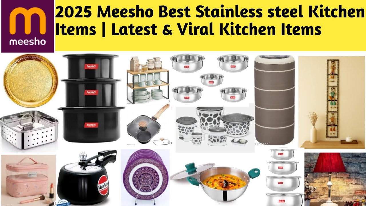 2025 Meesho Best Stainless steel Kitchen Items | Latest & Viral Kitchen Items #meesho #kitchen #sale