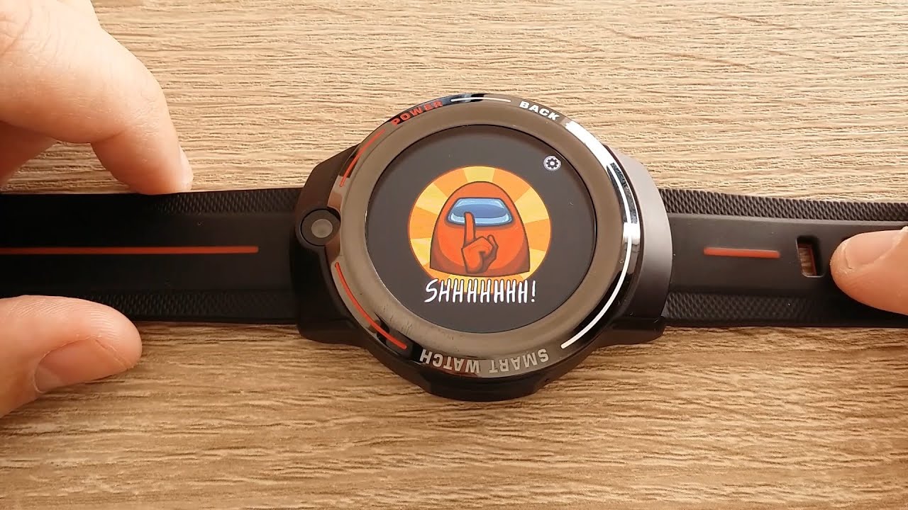 Among Us On Best Cheap LOKMAT LOK02 Smartwatch AMOLED Screen Android 7.1.1 3GB+32GB MT6739 Play Game