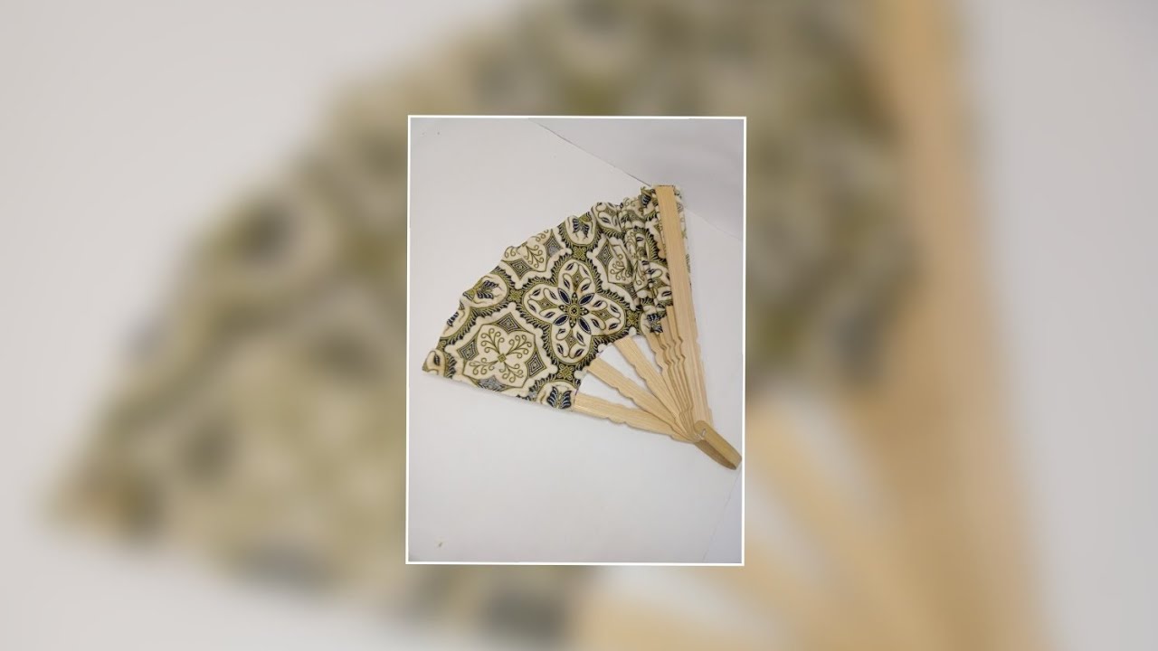 tutorial cara membuat kipas dari bambu dengan kombinasi kain batik