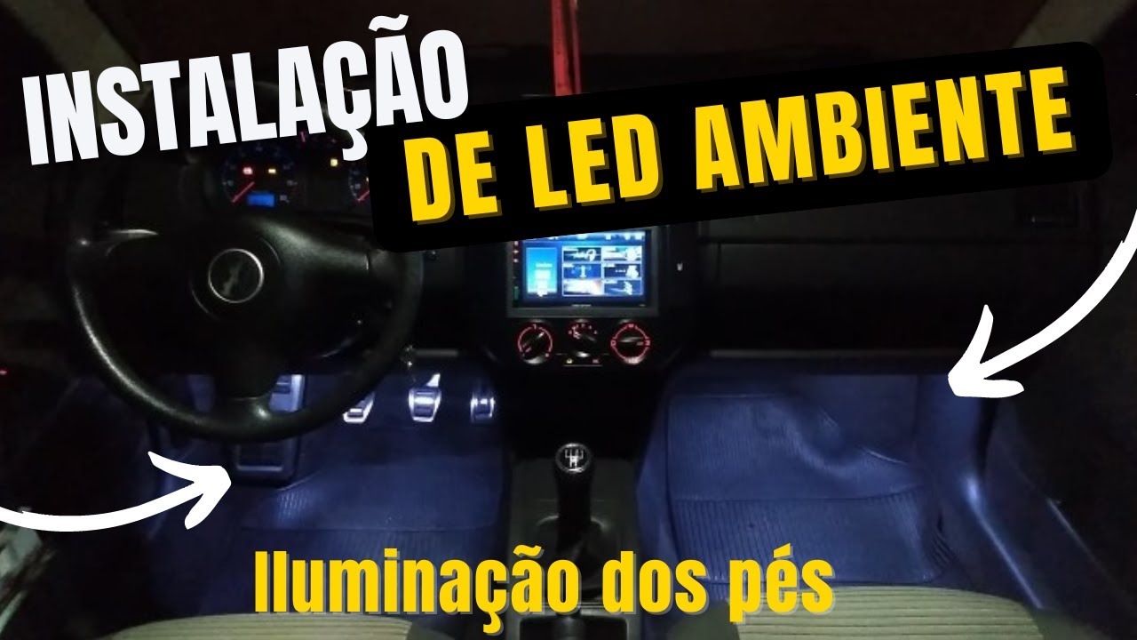 COMO INSTALAR LUZ CORTESIA LUZ AMBIENTE NOS PÉS | Veja a instalação da iluminação interna no Polo