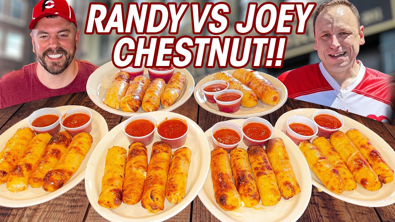 Kilroy's Stuffed Cheesy Breadsticks Challenge vs Joey Chestnut!!