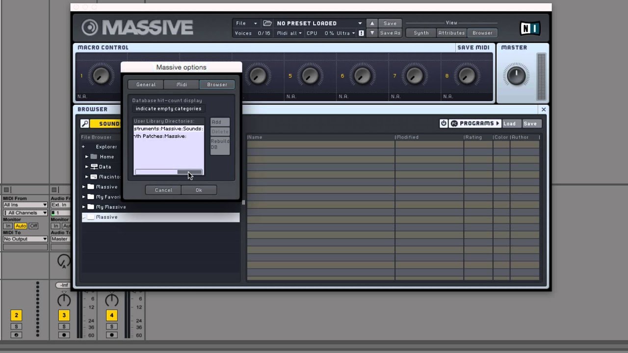 Massive in Depth #19 - Loading Presets