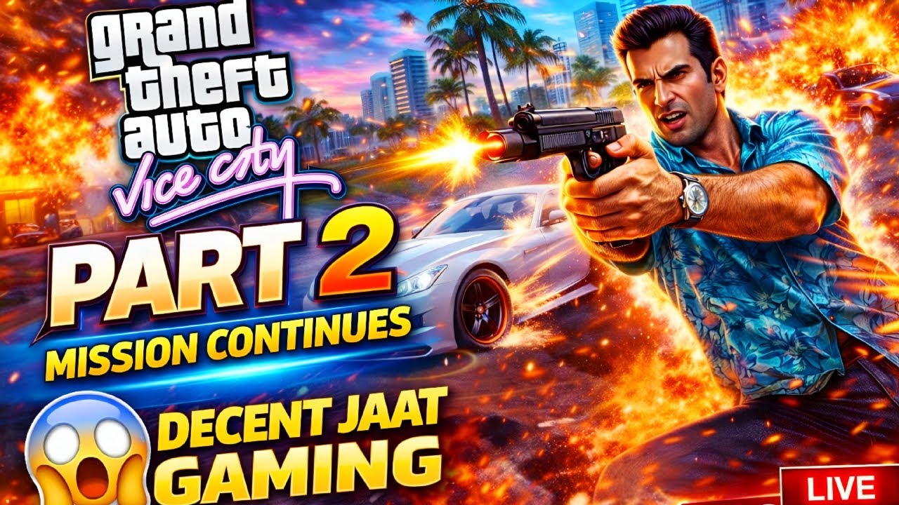 🔴 LIVE NOW | GTA Vice City ⚡ Full Mission Fast Gameplay Chapter 2 😱 | Decent Jaat Gaming is live