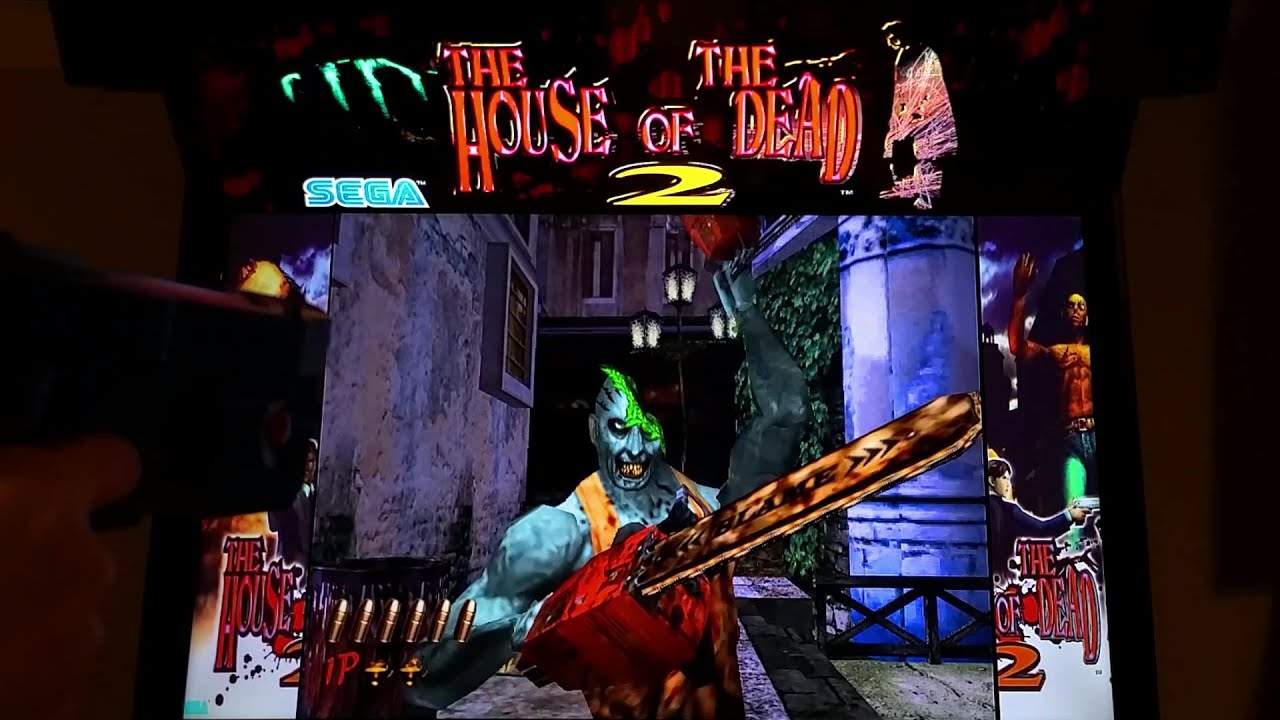 Прохождение аркадного автомата The House of the Dead 2 с AimTrak Gun и Hypermarquee