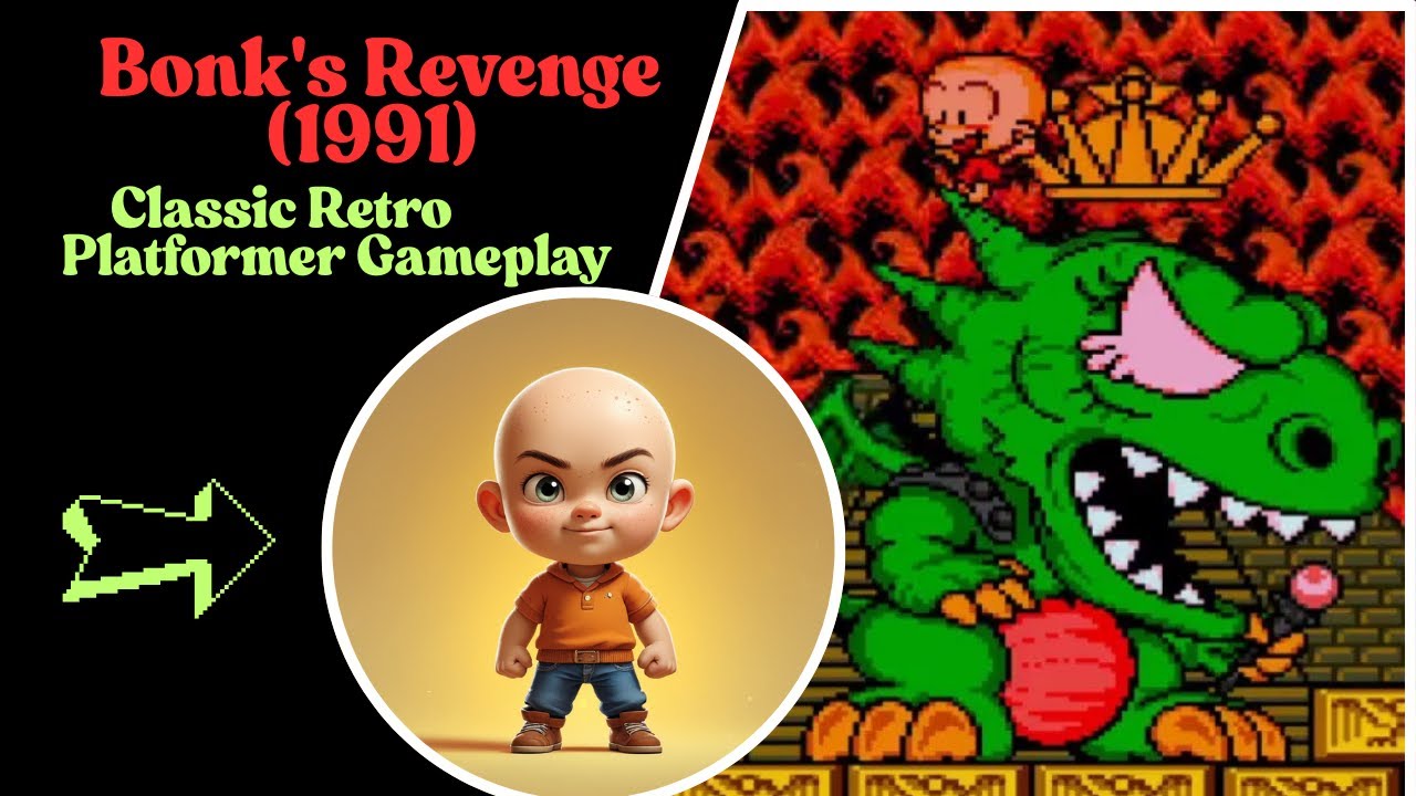 Bonk's Revenge (1991) - Classic Retro Platformer Gameplay