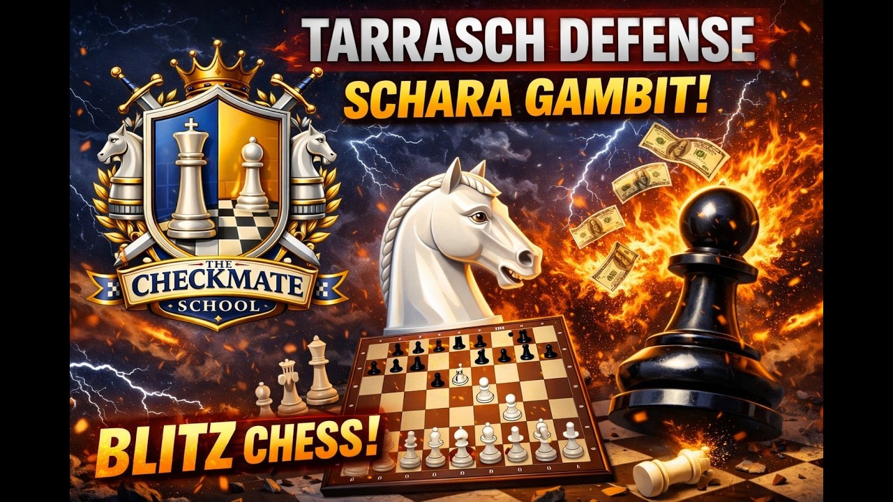 SCHARA Gambit Blitz Attack! TARRASCH DEFENSE Trap