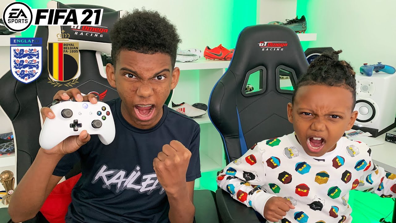 Can I Beat my Little Brother at FIFA 21 🏴󠁧󠁢󠁥󠁮󠁧󠁿England vs Belgium 🇧🇪