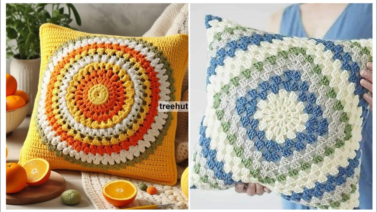 Beautiful and stylish crochet cushion designs #unique  new pillows covers ideas