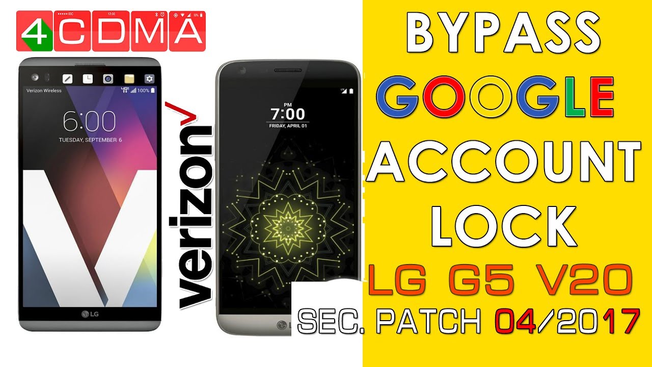 LG G5 V20 Verizon Google Account Bypass | Android 7 | April Patch