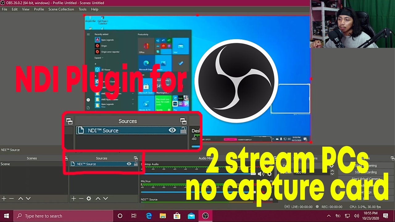 Request Accepted #6: Setup NDI Plugin on OBS | 2 streaming PC w/o capture card