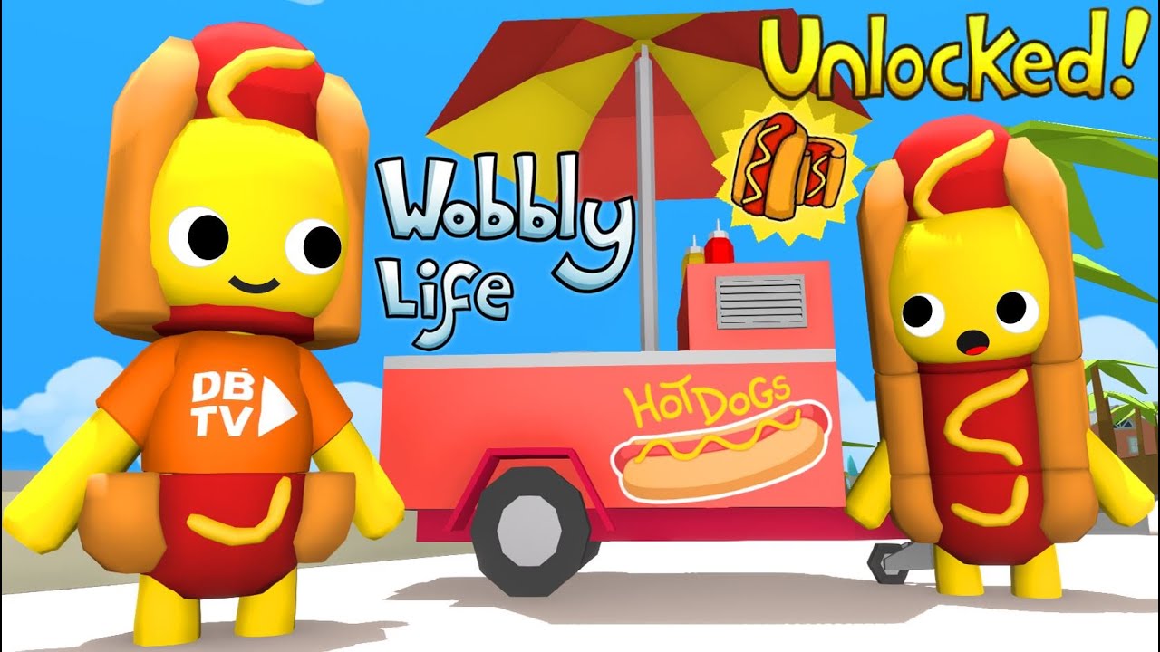 WE UNLOCKED THE HOTDOG COSTUME IN WOBBLY LIFE