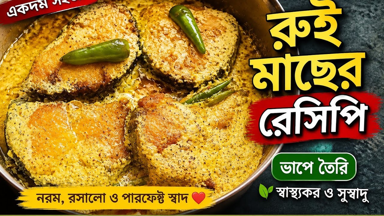 রুই মাছের রেসিপি একদম সহজ ভাবে | Rui macher recipe | Rui maach bhapa recipe