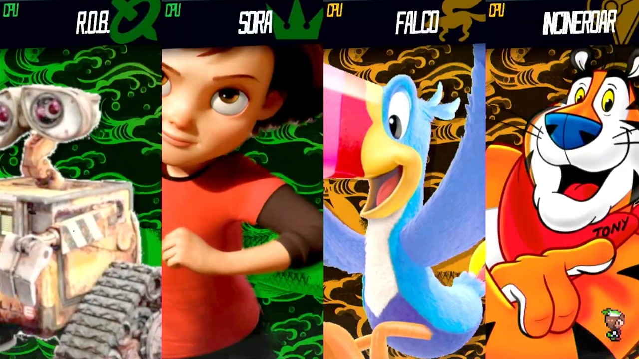 Toucan Sam & Tony Tiger Vs Penny & Wall E - Requested Smash Bros Battle