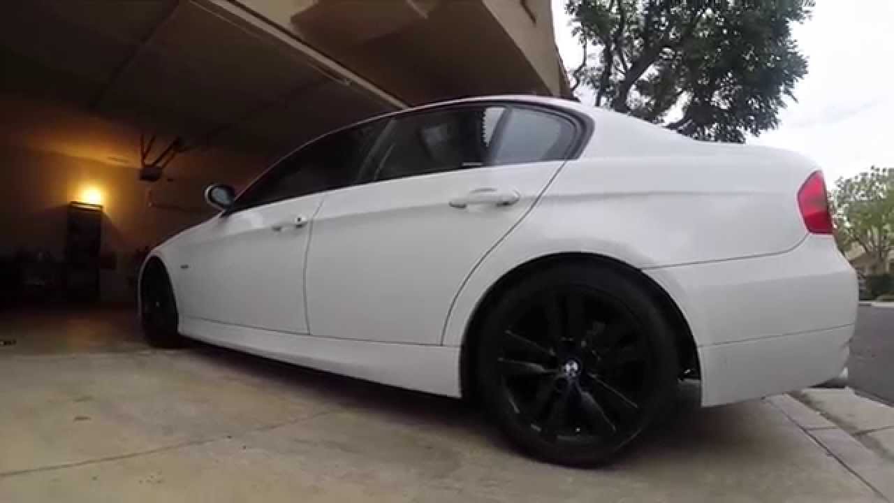 Spraying rims with Plastidip - My friends white BMW Rims
