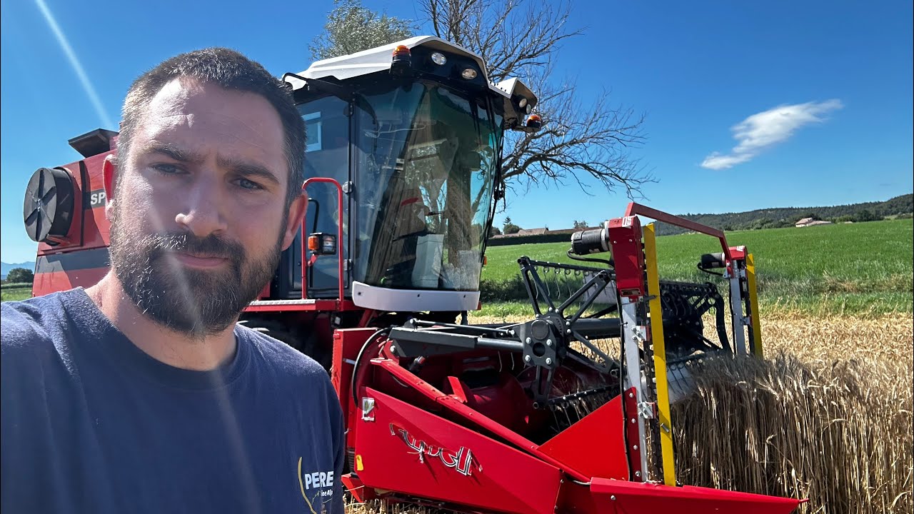 Une micro batteuse pour des micro parcelles… battages des essais de blé