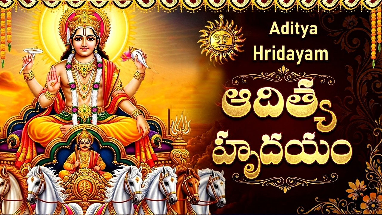 ఆదిత్య హృదయ స్తోత్రం | Aditya Hrudayam With Telugu Lyrics | Surya Bhagavan Powerful Stotram