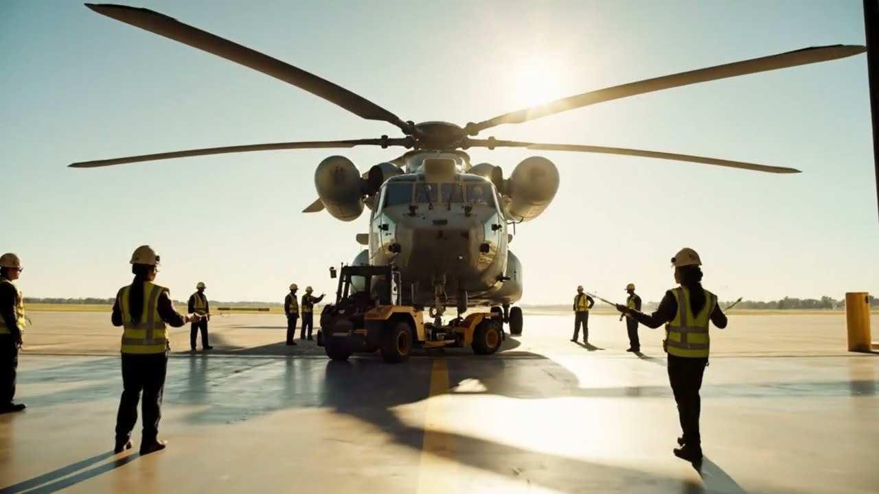 Recovering a CH-53K super helicopter from the ocean floor.