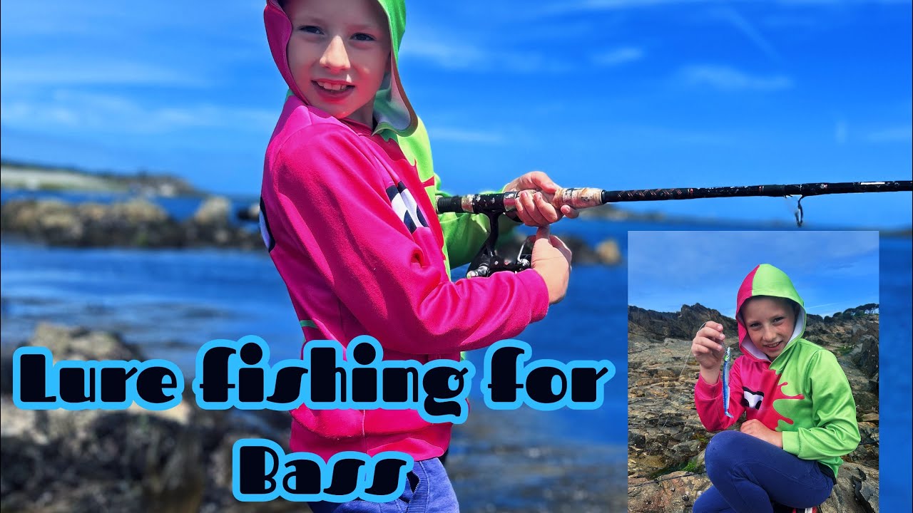 lure fishing for bass with little ted on the north east coast of guernsey
