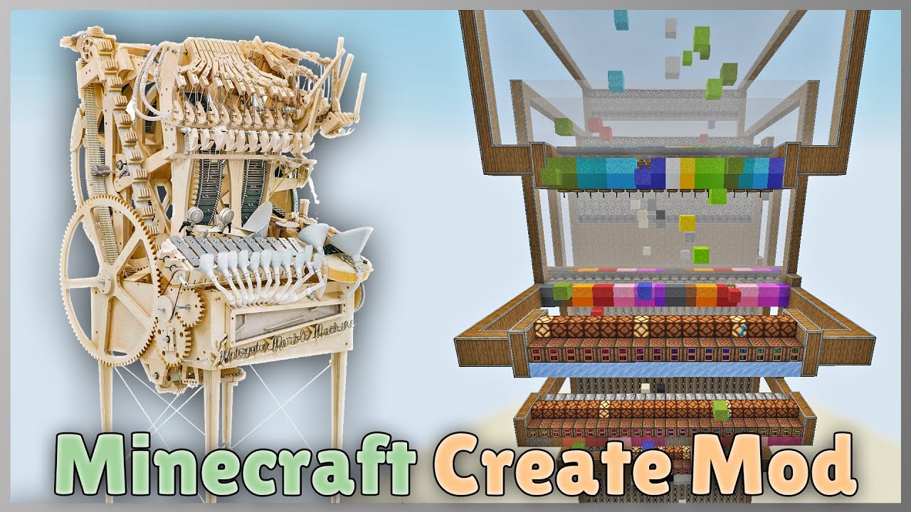 Wintergatan's Marble Machine | Minecraft Create Mod
