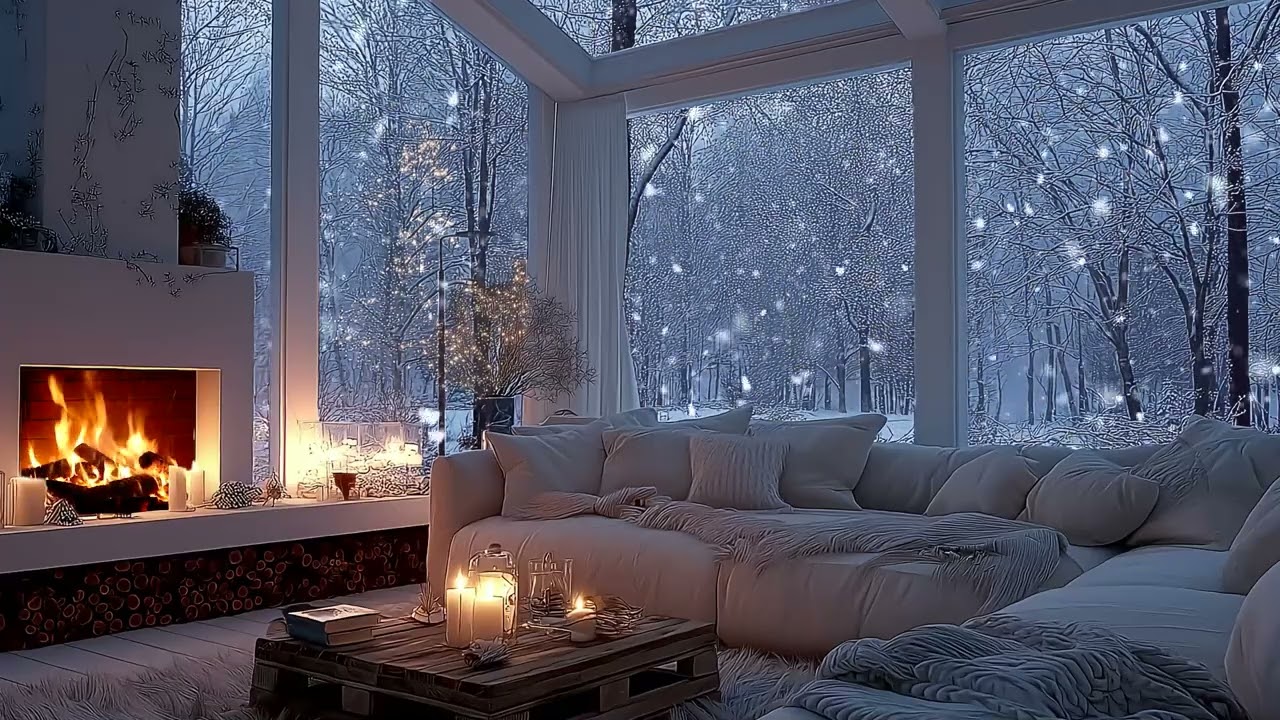 Snowfall Piano Nights with Gentle Melodies and Quiet Winter Ambience for Deep Relaxation and Sleep