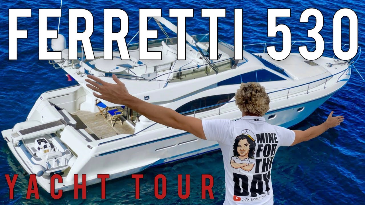 ENTERTAINING FUN FILLED FERRETTI 530 Yacht Tour / Clients Dream