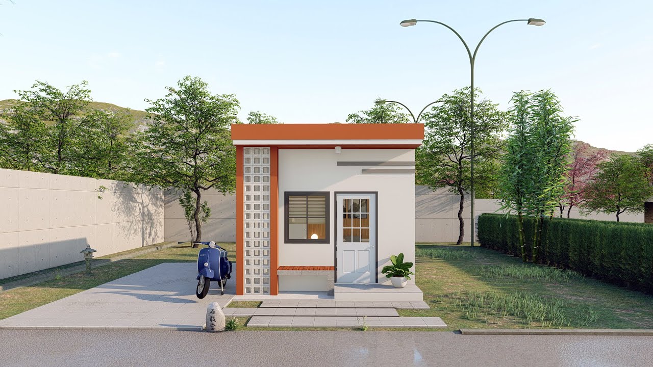 4x4 meter Small House Design - Plano de Casa 4x4 (16 Sqm)