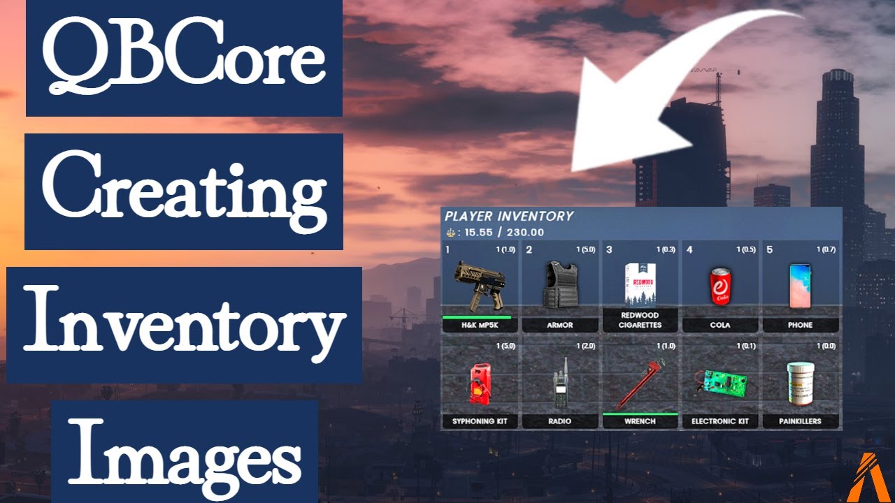QBCore — Как создавать изображения инвентаря — FiveM
