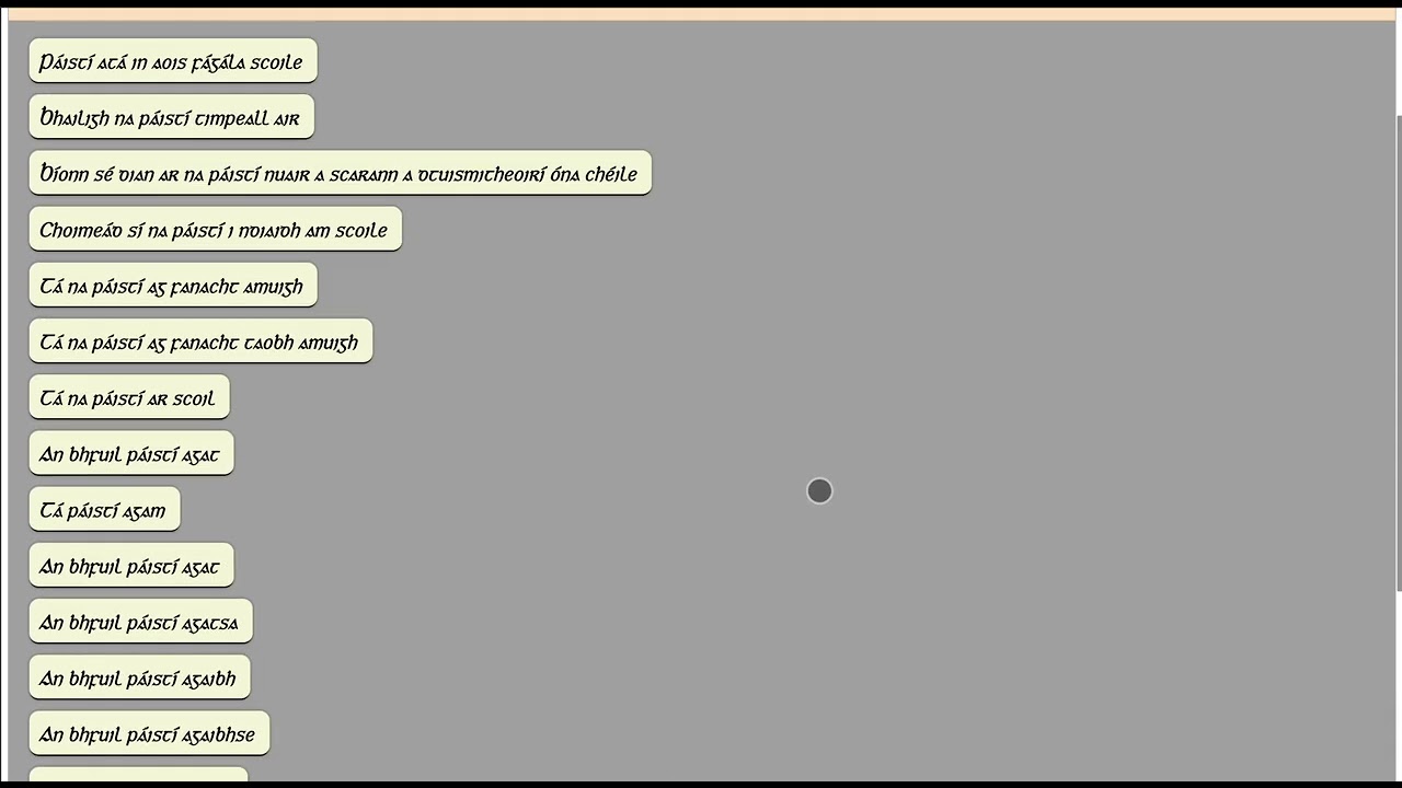 Gaeilge web - added english