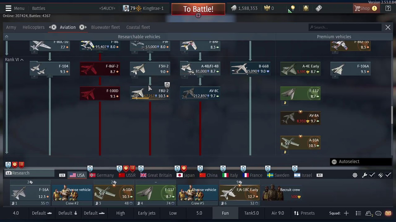 WARTHUNDER USA GRIND 💯⛔