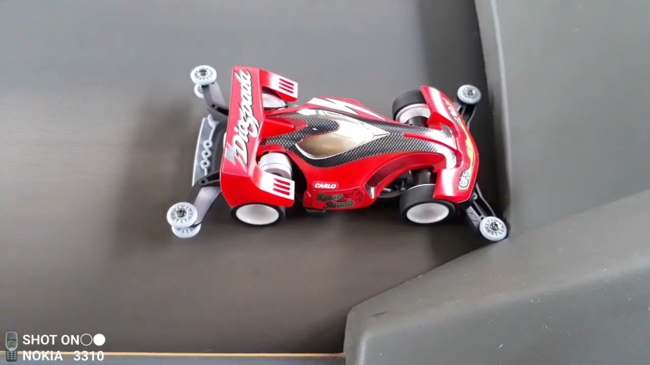 Tamiya Mini 4WD DioSpada Premium on Treadmill 18km/h