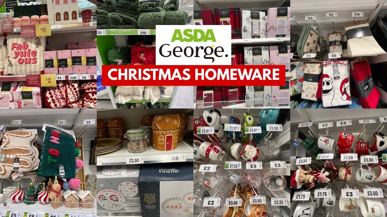 ASDA GEORGE CHRISTMAS HOMEWARE COLLECTION 2025 | ASDA GEORGE HAUL | TRAVELANDSHOP WITH ME
