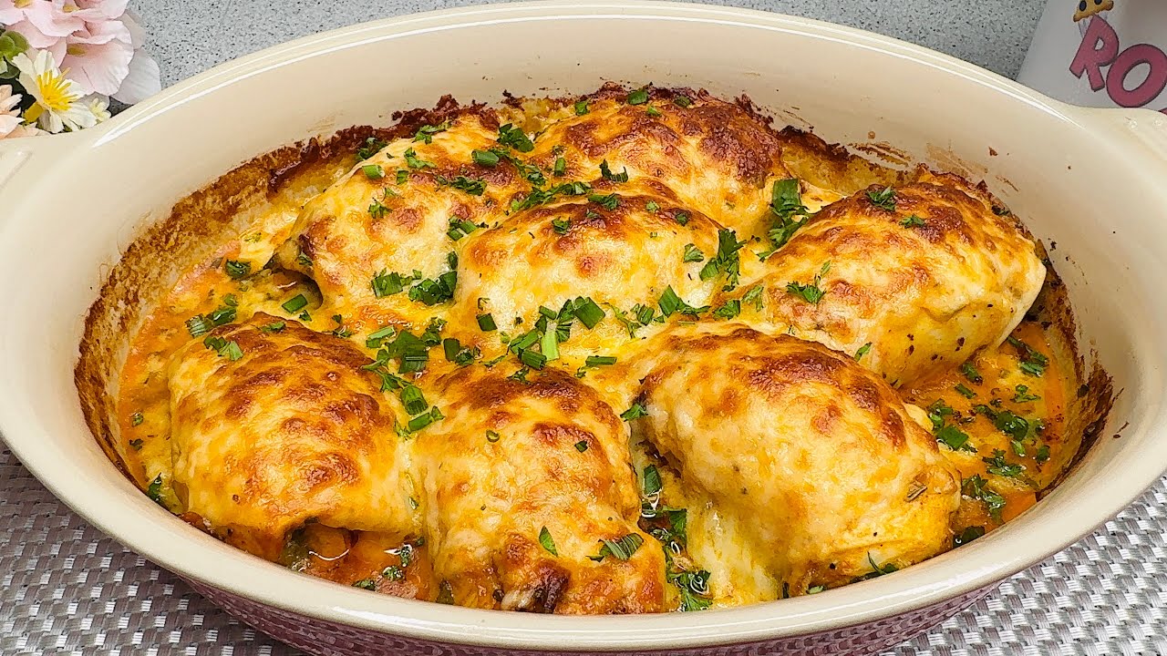 COMO FAZER PEITO DE FRANGO RECHEADO NO FORNO!