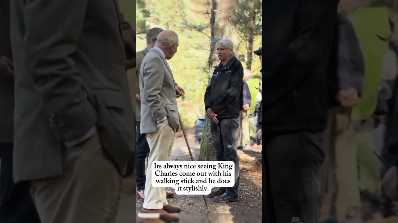 Nice seeing King Charles stepping out with his walking stick in style again.