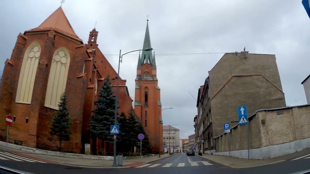 Racibórz Przejazd autem przez miasto 21 02 2023 r