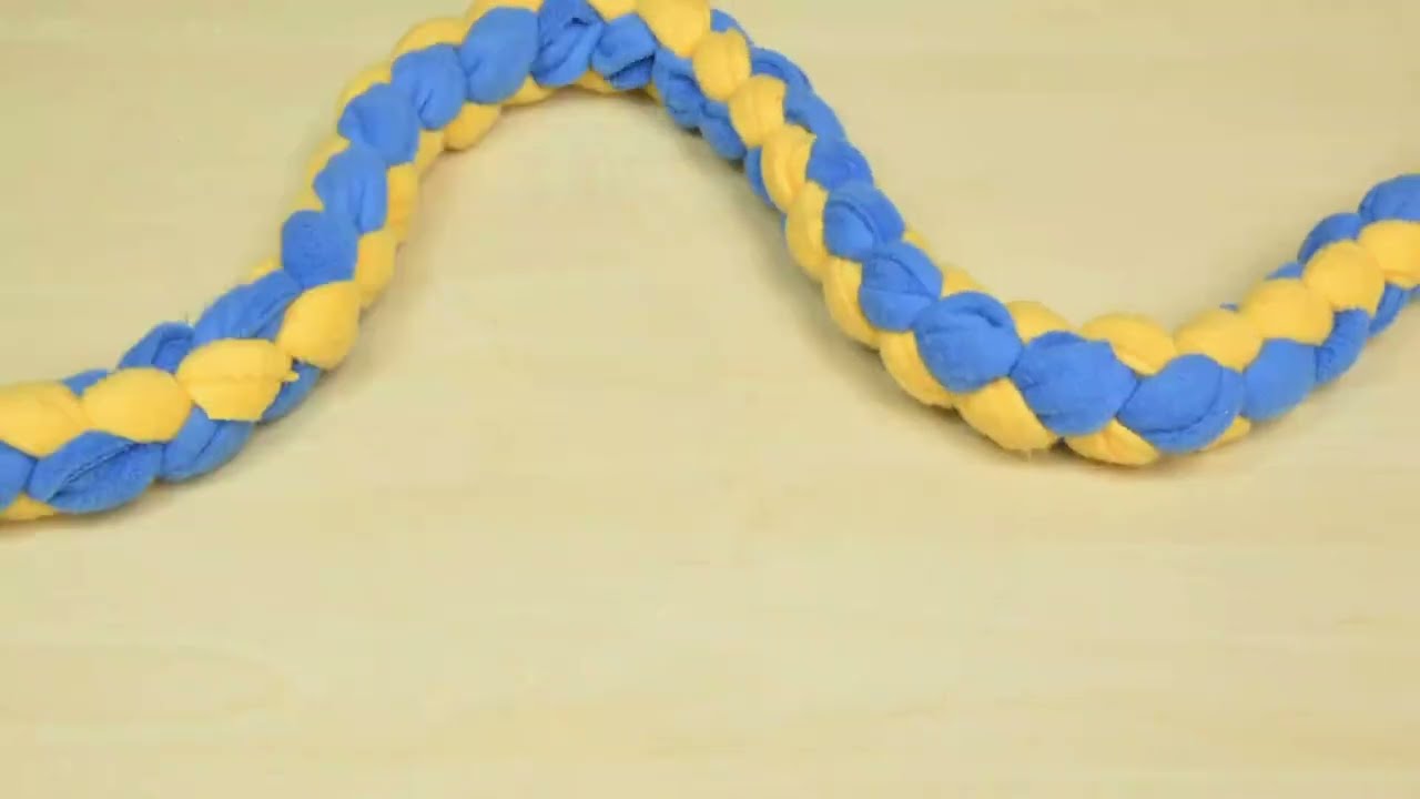 Polarowy szarpak dla psa  - wzór 2 (fleece dog tug toy)
