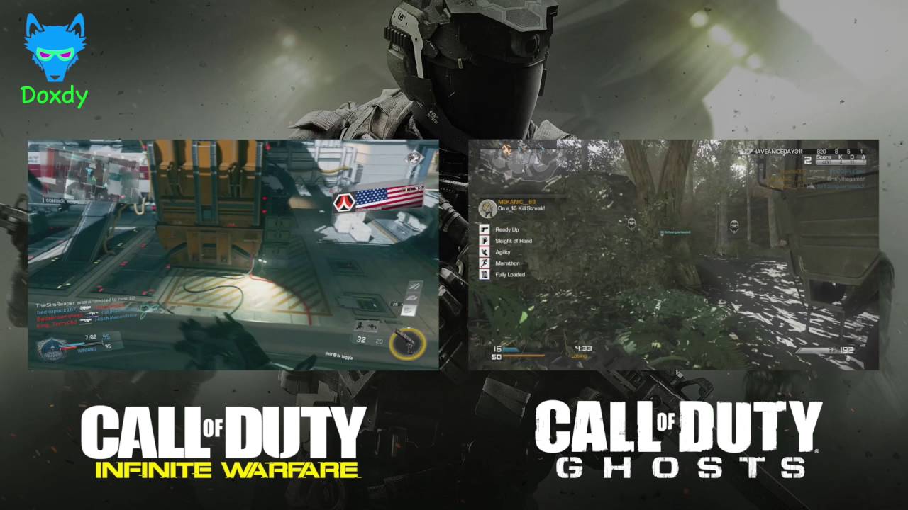 Ripper Gameplay Comparison Infinite Warfare VS Ghosts