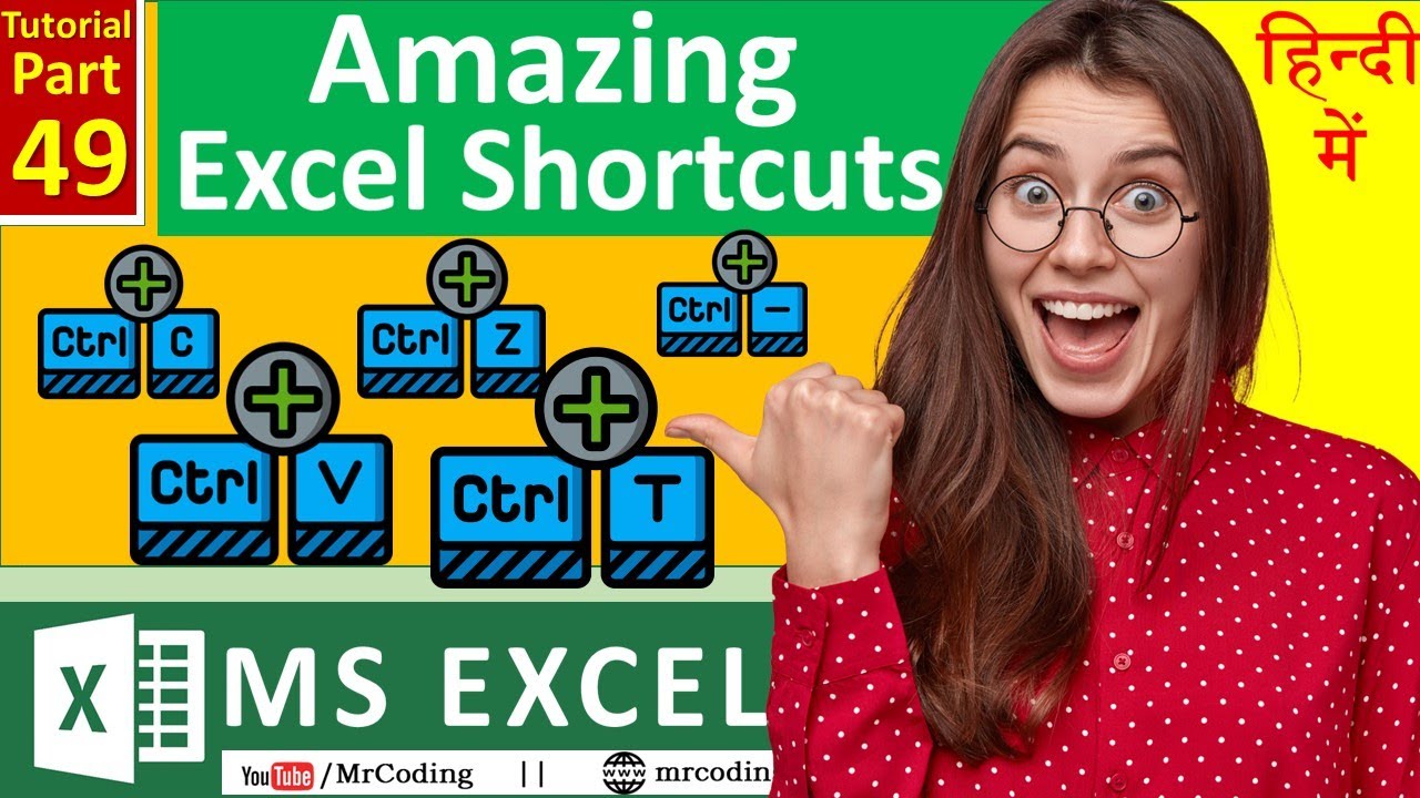 MS-EXCEL-49-Useful Excel Shortcuts 2026 | Top most Excel Shortcut Keys in Hindi | Home tab Shortcuts