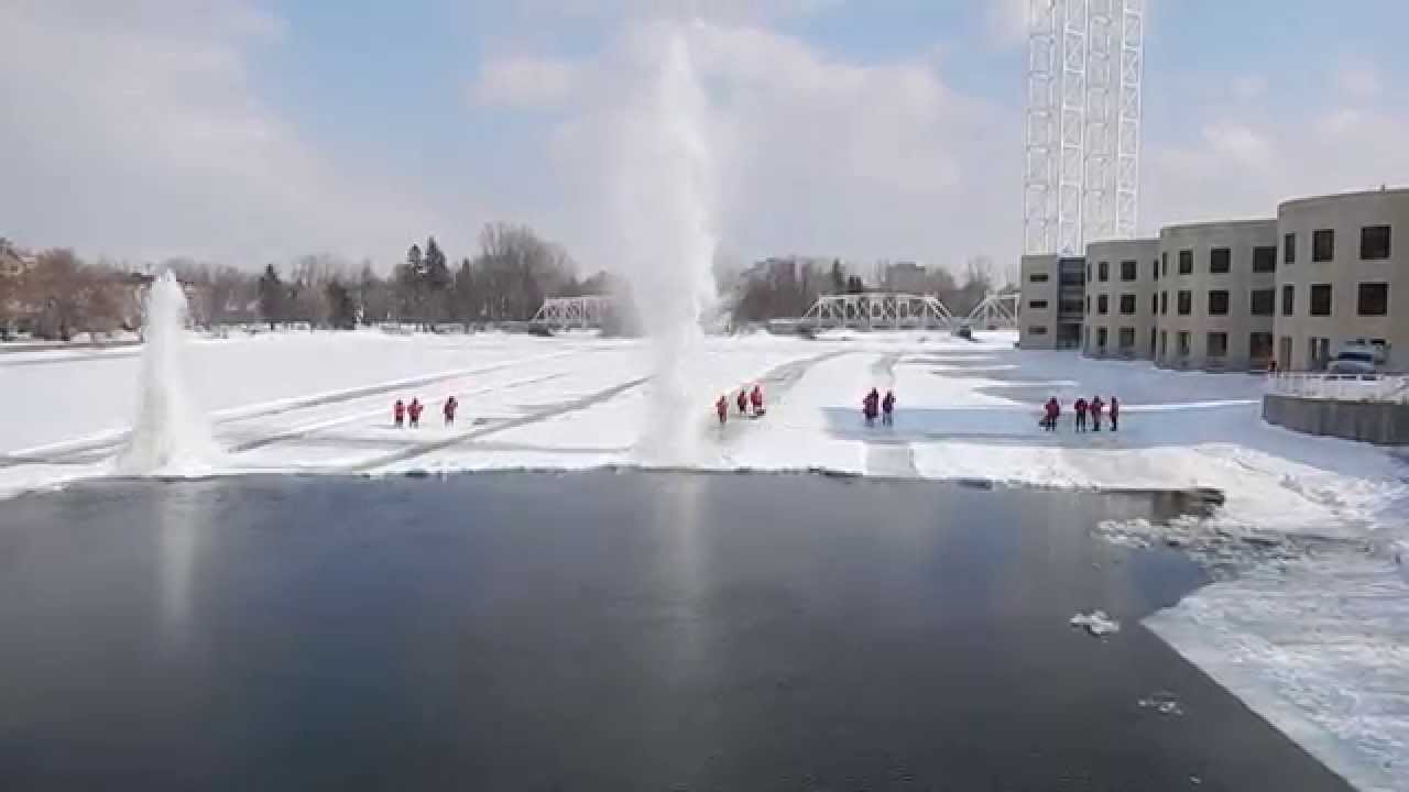 Ice Blasting on the Rideau River, Spring 2015
