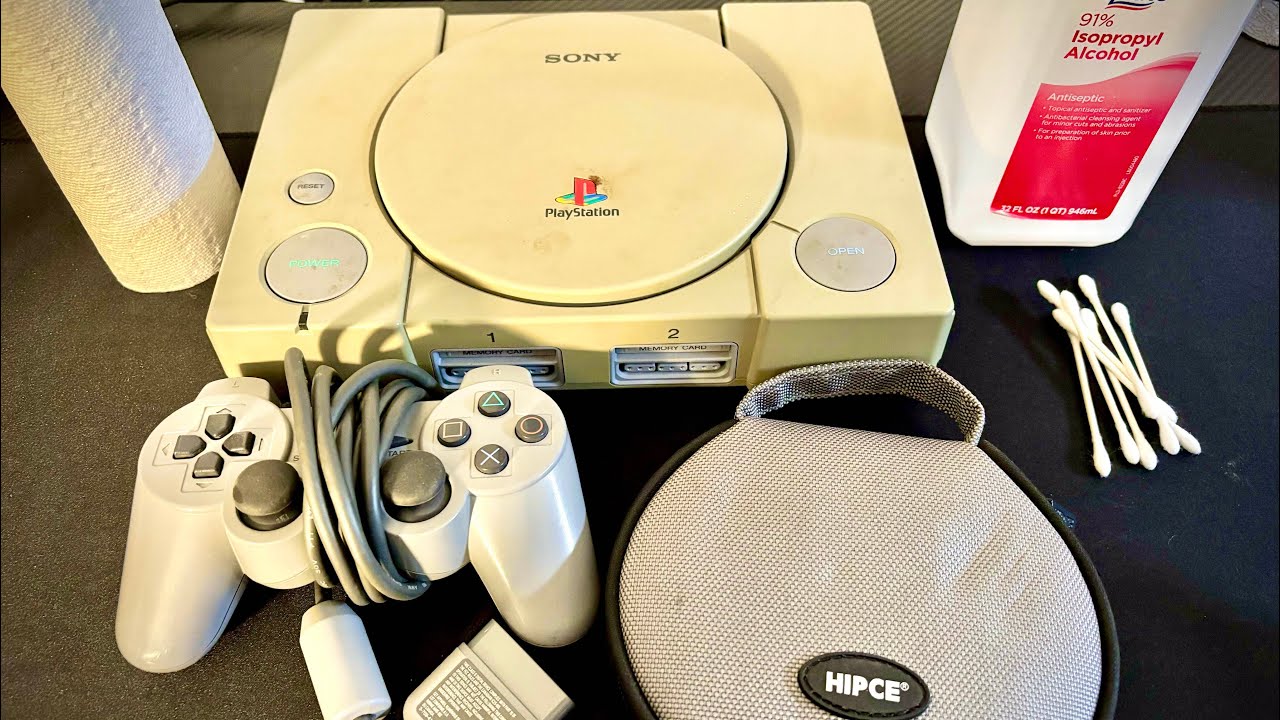 ASMR Whispered | PlayStation 1 Cleaning + Retro Games Haul (Relaxing Console Sounds) 