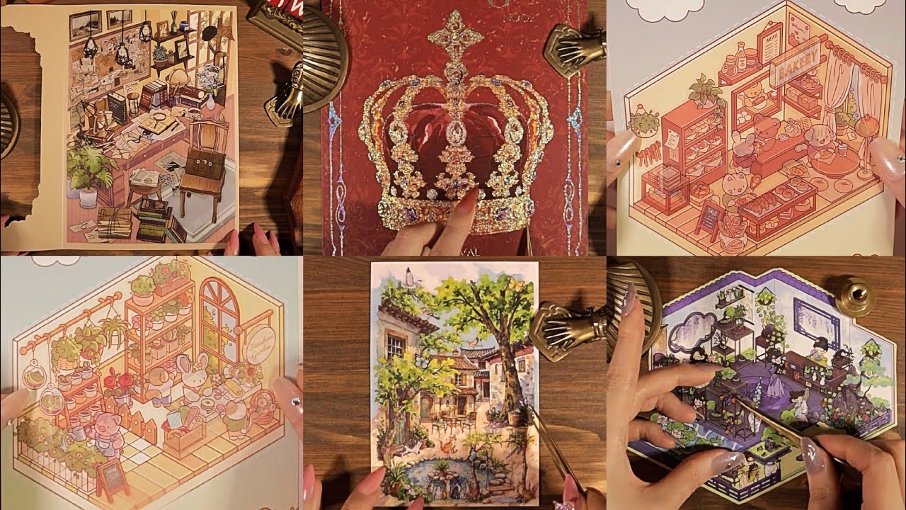 ASMR DIY 6 different scene stickers 다꾸 Relaxing Videos | hwaufranc 