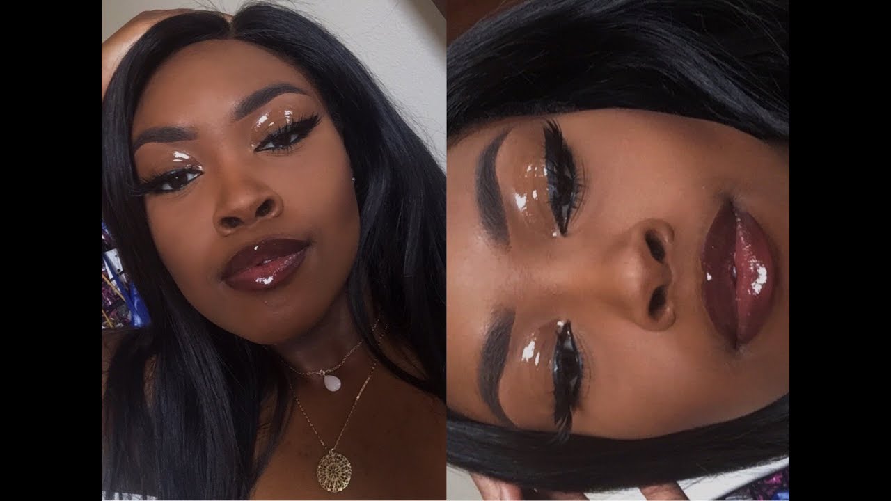 Glossy Lid + MATTE Face Makeup Lewk!