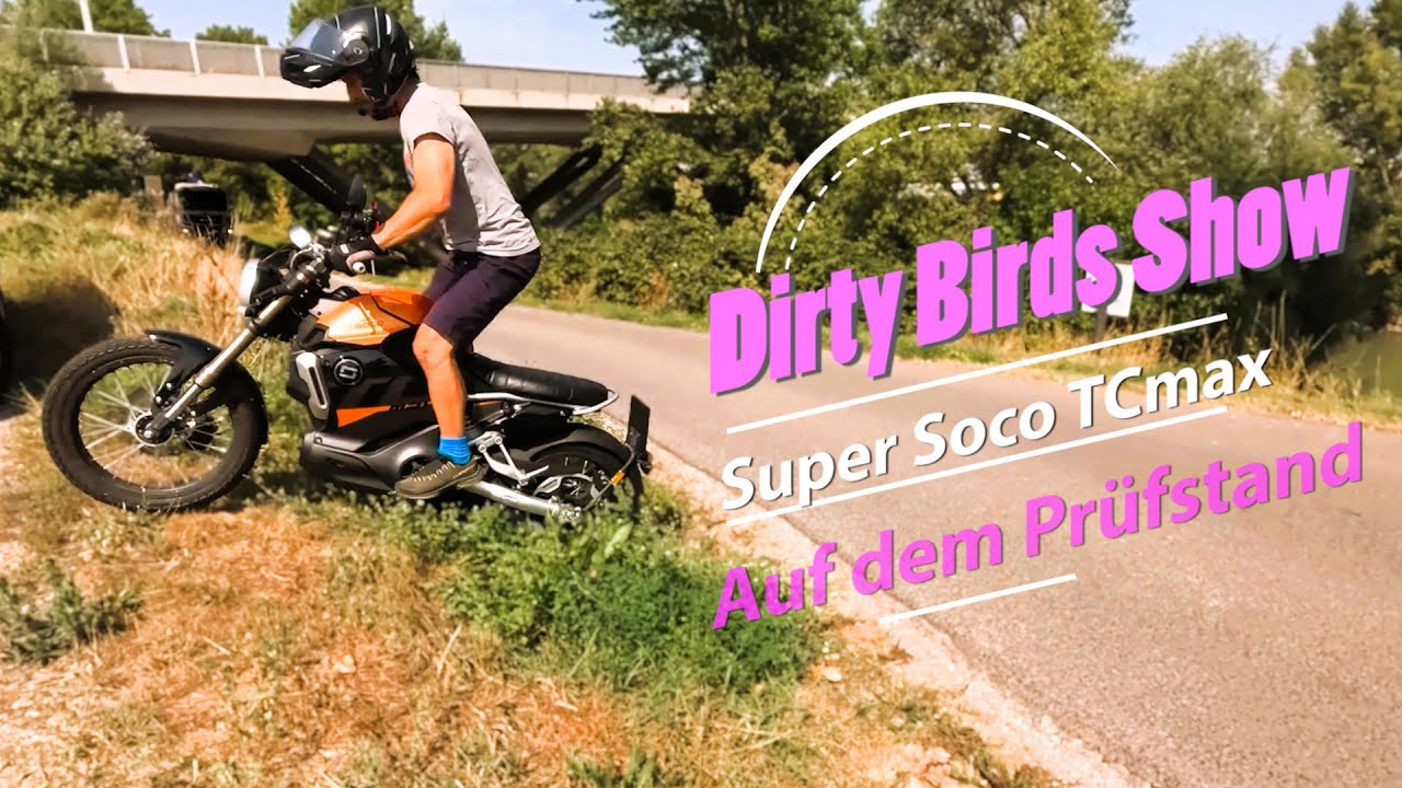 Super Soco TCmax auf dem Pr&uuml;fstand