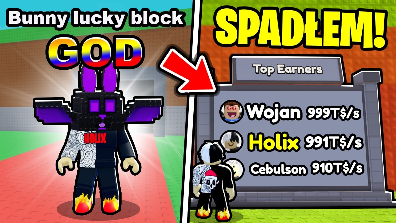 THIS MADE ME FALL OFF THE TOP IN BE A LUCKY BLOCK (ROBLOX)