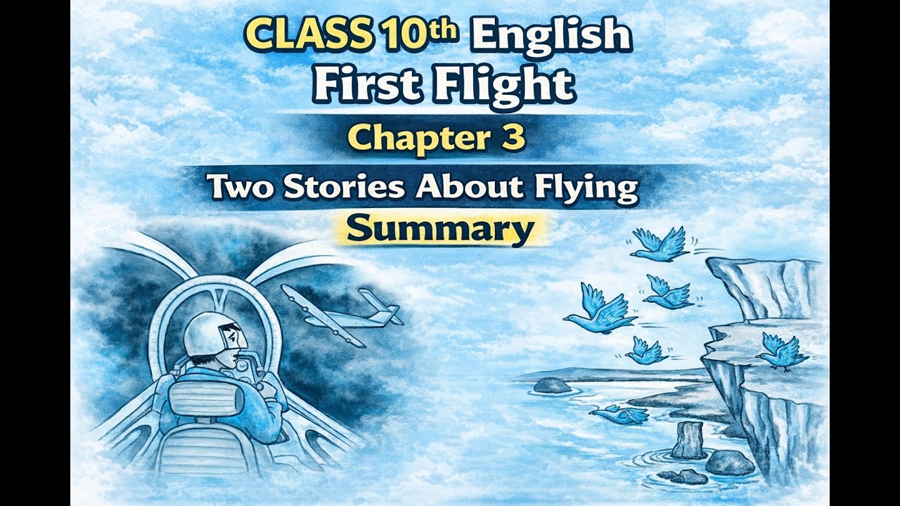 Two Stories About Flying Class 10 | His First Flight & Black Aeroplane Summary