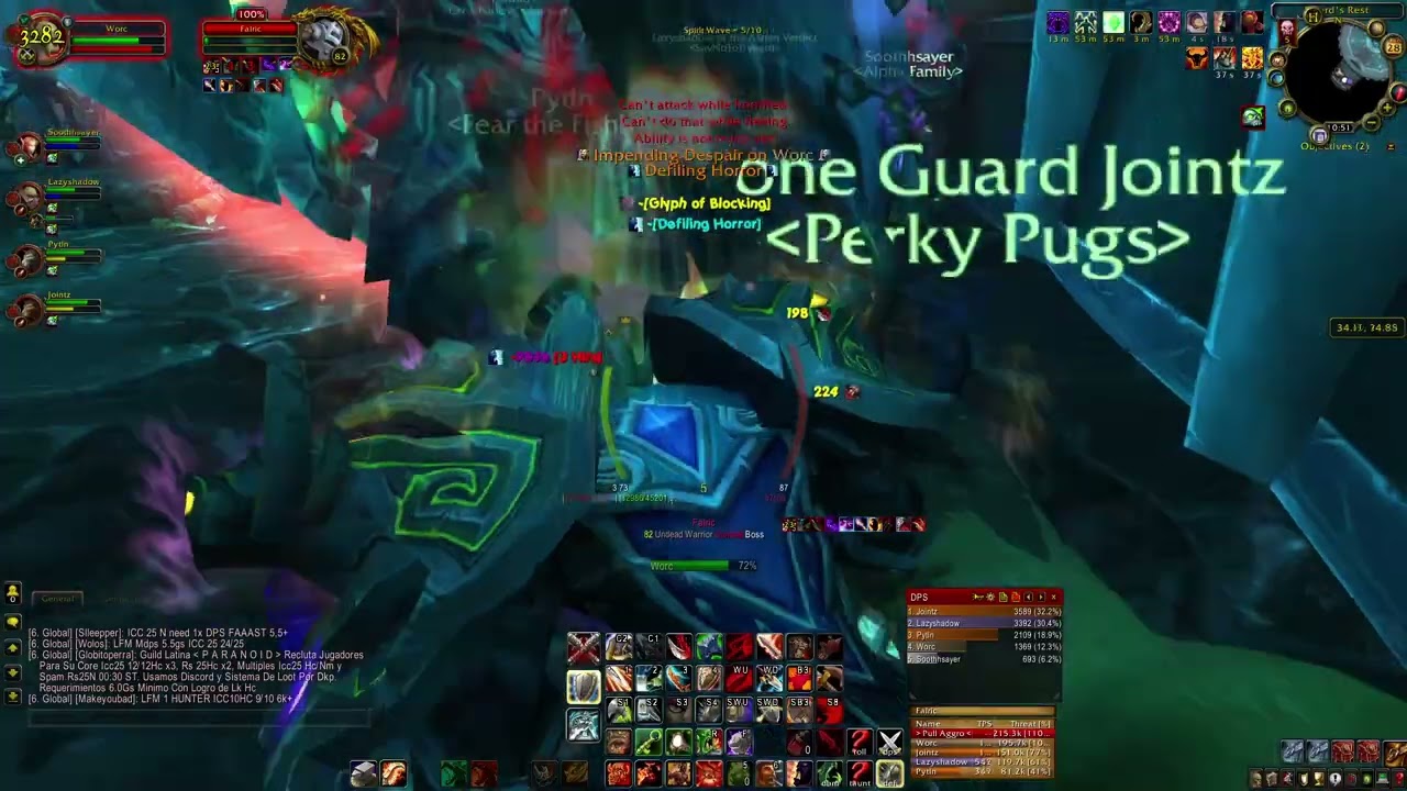 WoW 3.3.5 Prot Warrior tanking Halls of Reflection