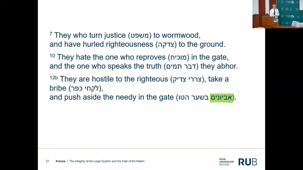 Joachim Krause - The Integrity of the Legal System and the Fate of the Nation