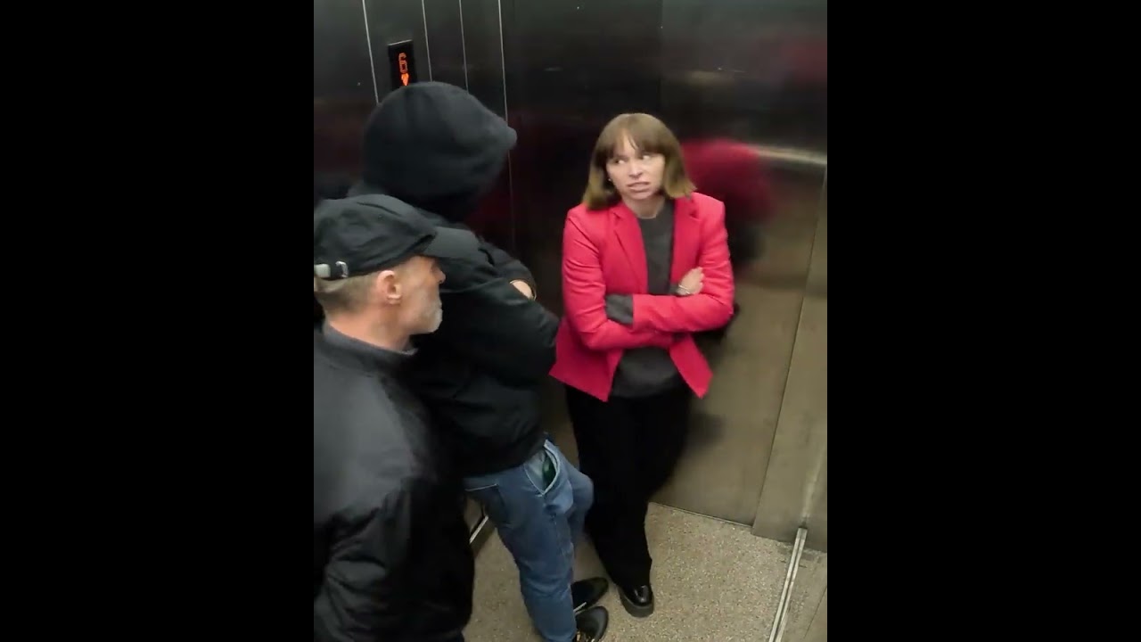 Man Harasses Woman in an Elevator