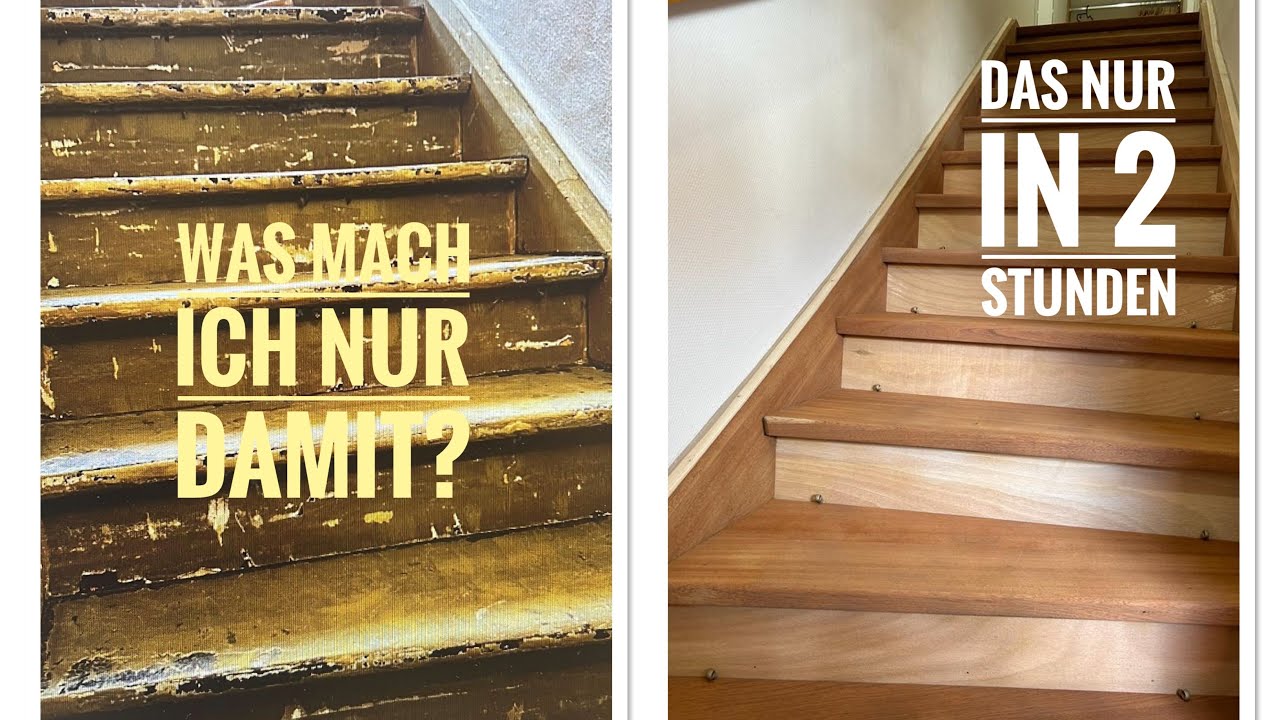 Alte Holztreppe renovieren, Holztreppe Sandstrahlen