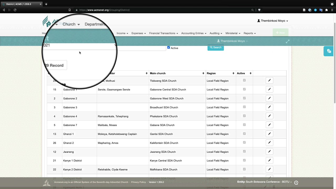 How to Configure Pastors to Access ACMS